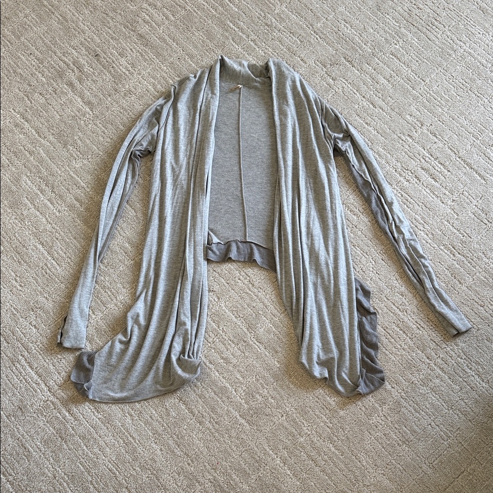 Pete Light Gray Women's High Low Cardigan